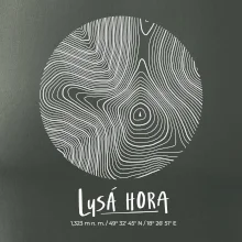 Lysá hora - vrstevnice v kruhu