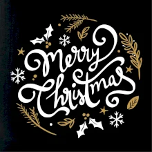 Merry christmas - nápis guľatý