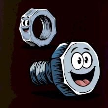 Parové tričko - Skrutka a matka