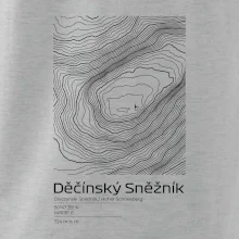 Děčínský Sněžník - vrstevnice v obdĺžniku