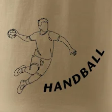 Handball nápis šikmo