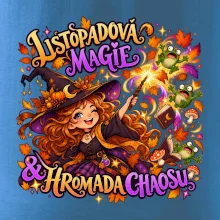 Listopadová čarodějka kouzlí podzimní žáby