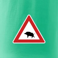 Dopravná značka - Pozor diviak Dopravná značka - Pozor diviak