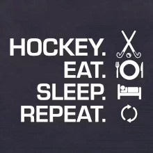 Pozemný hokej eat sleep repeat
