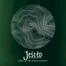 Ještěd - vrstevnice v kruhu