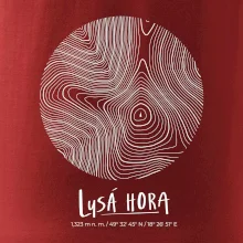 Lysá hora - vrstevnice v kruhu