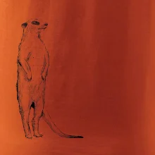 Surikata čierna kresba