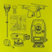 Geodet teodolit dron