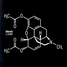 Molekulárna štruktúra Heroín