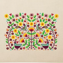 Folklór - farebne kvetiny obdĺžnik