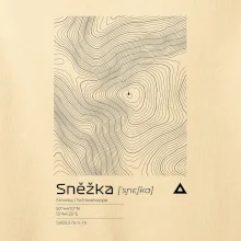 Snežka - vrstevnice v obdĺžniku