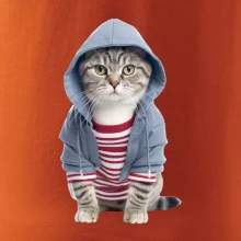 Mačka v pruhovanom triku