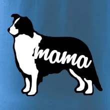 Border kolie mama obrys