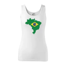 Brazília vlajka v mape