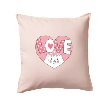 Mačka love - ružové srdce