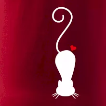 Zamilovaná mačka ležiaca