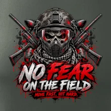 Lebka bojovníka – No Fear paintball