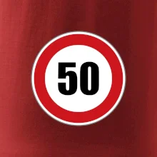 Dopravná značka - obmedzenie rýchlosti 50