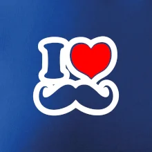 i love mustache - obrys