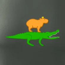 Kapybara na krokodílovi