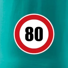 Dopravná značka - obmedzenie rýchlosti 80