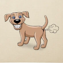 Prdiace pes kreslený (Hana-creative)