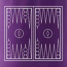 Backgammon čiernobiely