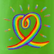 Srdce pride dúha kreslená