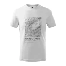 Děčínský Sněžník - vrstevnice v obdĺžniku