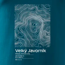 Velký Javorník (Beskydy) - vrstevnice v obdĺžniku