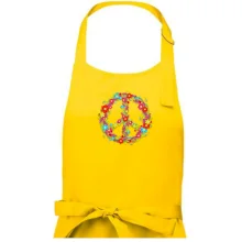 Peace symbol červené kvety