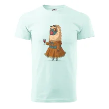 Alpaka s vínom žena