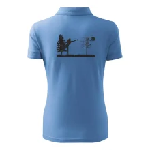 Disc golf - žena čierny obrázok