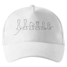 Šachové figúrky v rade - obrys