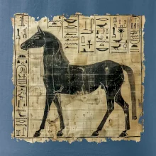 Egyptské hieroglyfy kôň