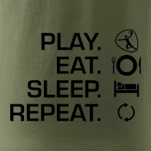 Play Eat Sleep Repeat hádzaná Play Eat Sleep Repeat hádzaná