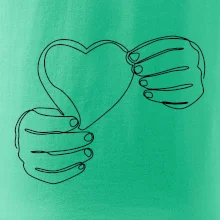 Ruka držiaca srdce jedným ťahom Ruka držiaca srdce jedným ťahom