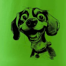 Čiernobiela karikatúra bígl