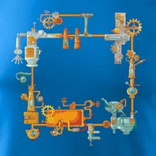 Steampunk farebná zostava