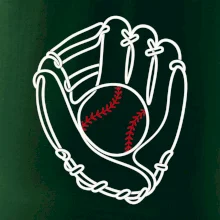 Baseballová rukavice minimalistická linka