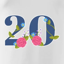 Kvetinové číslo kreslené - 20