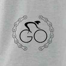 Logo cyklistu a reťaz