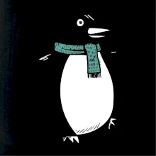 Tučniak so zeleným šálom