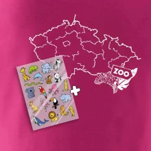 Tričko s mapou + ZOO nažehlovačky