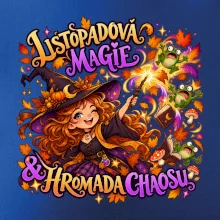 Listopadová čarodějka kouzlí podzimní žáby