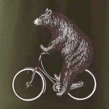 Medveď na bicykli