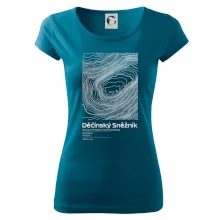 Děčínský Sněžník - vrstevnice v obdĺžniku