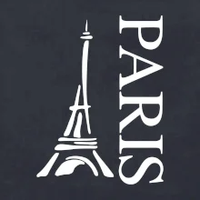Paris nápis Eiffelovka na výšku