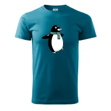 Tučniak so zeleným šálom