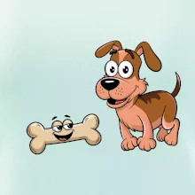 Parové tričko - Pes a kosť